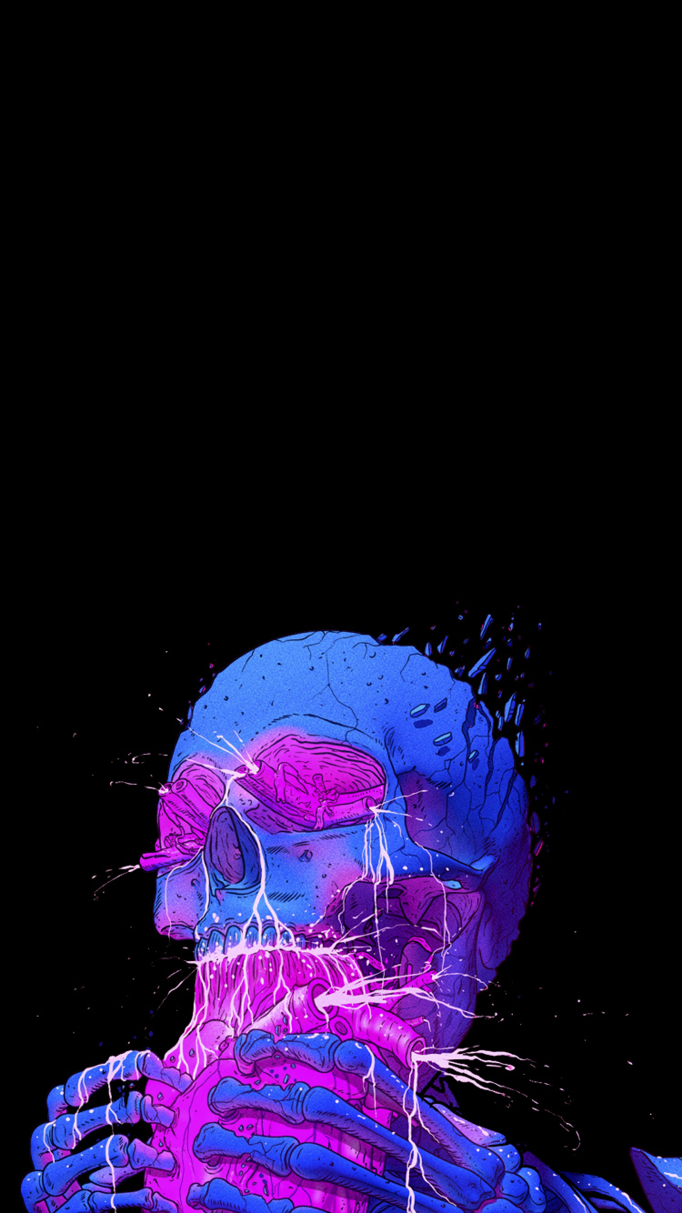 Fondos de Pantalla Amoled, Amoled, Super Amoled, Morado, Agua. Wallpaper in 750x1334 Resolution