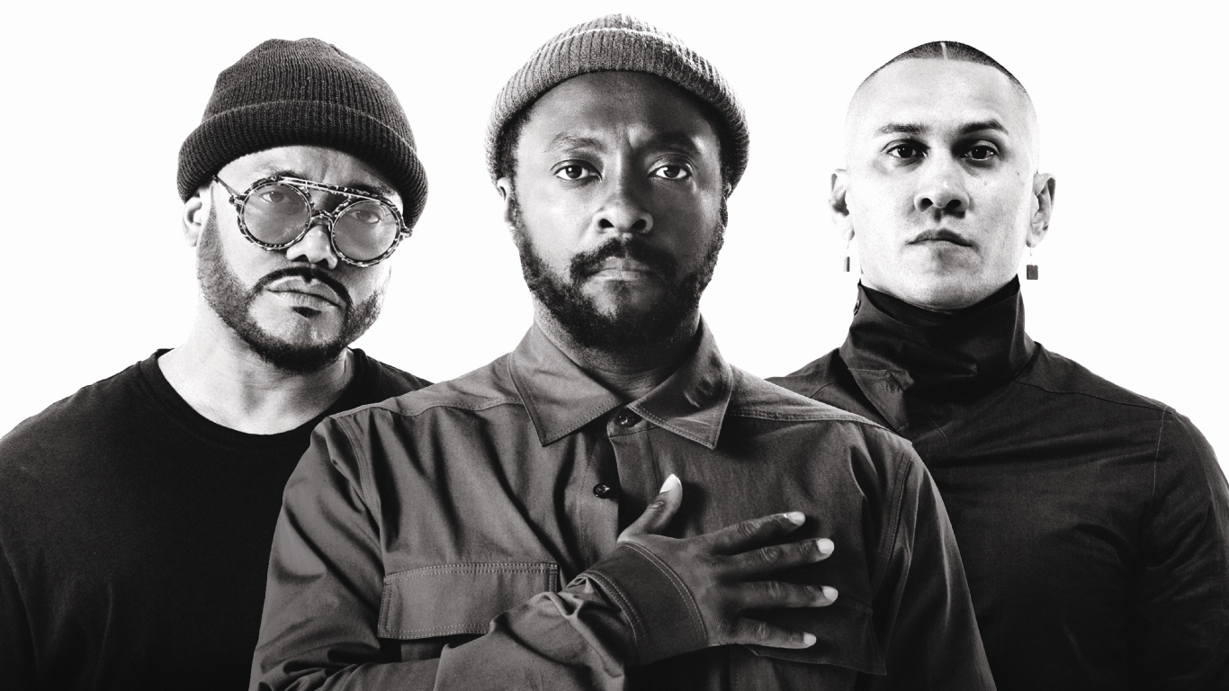 William, Les Black Eyed Peas, la Musique Hip Hop, Gens, Monochrome. Wallpaper in 1366x768 Resolution