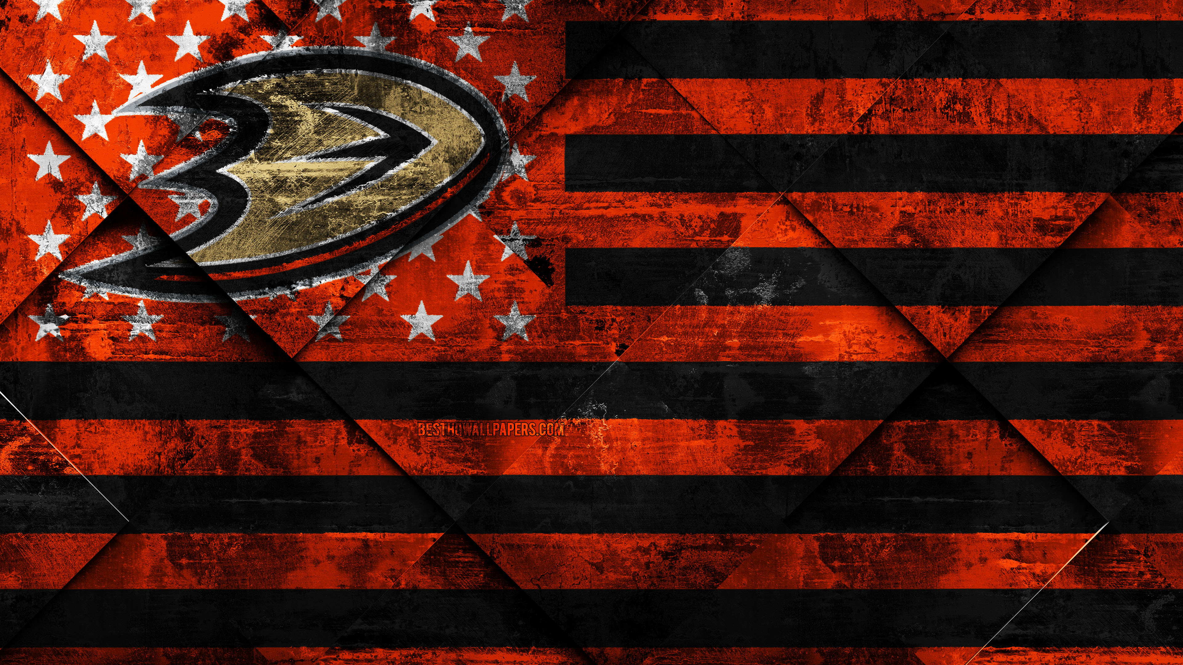 Nfl, Flagge, Vereinigte Staaten, Orange, Muster. Wallpaper in 3840x2160 Resolution