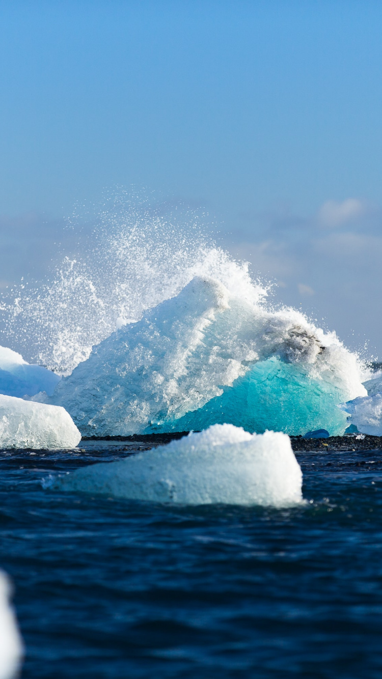 Océan Arctique, Banquise Arctique, Iceberg, Glacier, Eau. Wallpaper in 750x1334 Resolution