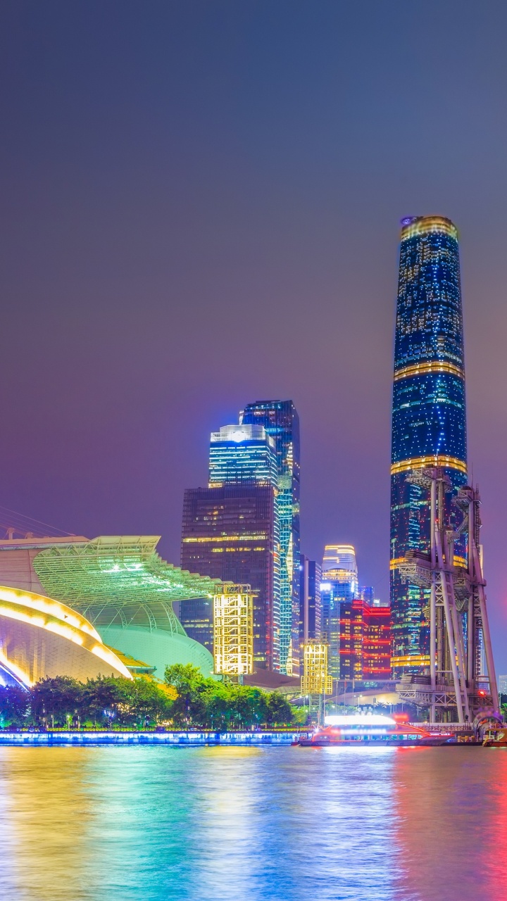 广州, 城市景观, 城市, 大都会, 天际线 壁纸 720x1280 允许