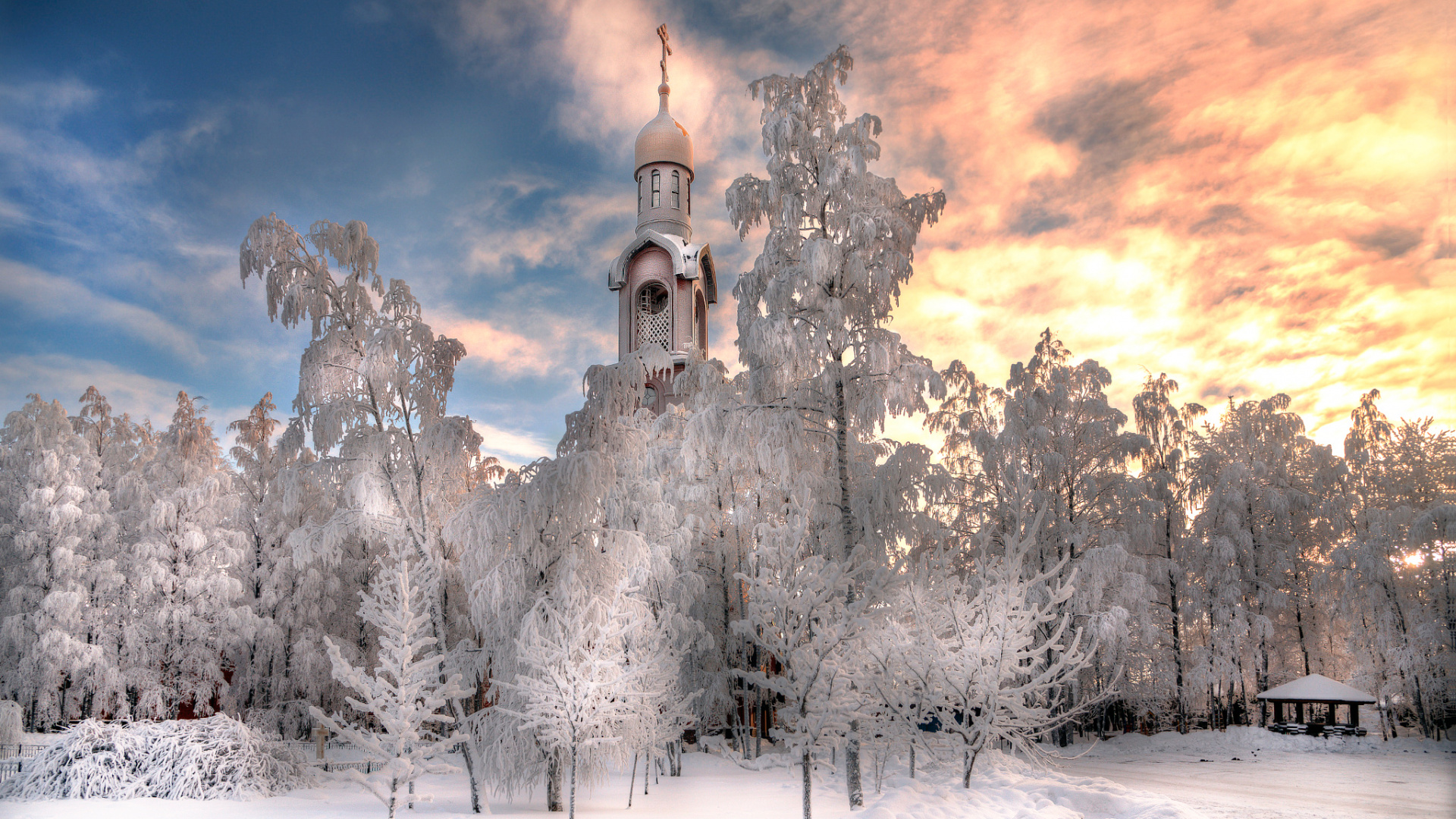 White and Brown Cathedral Under Blue Sky. Wallpaper in 1920x1080 Resolution