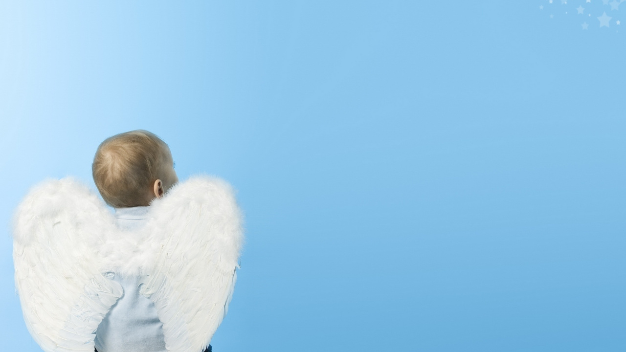 Infant, Angel, Blue, Cloud, Child. Wallpaper in 1280x720 Resolution