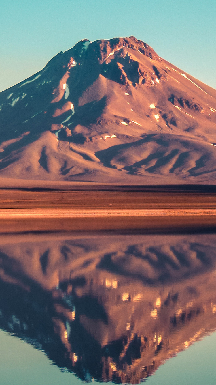 Nature, Mountainous Landforms, Mountain, Stratovolcano, Natural Landscape. Wallpaper in 750x1334 Resolution