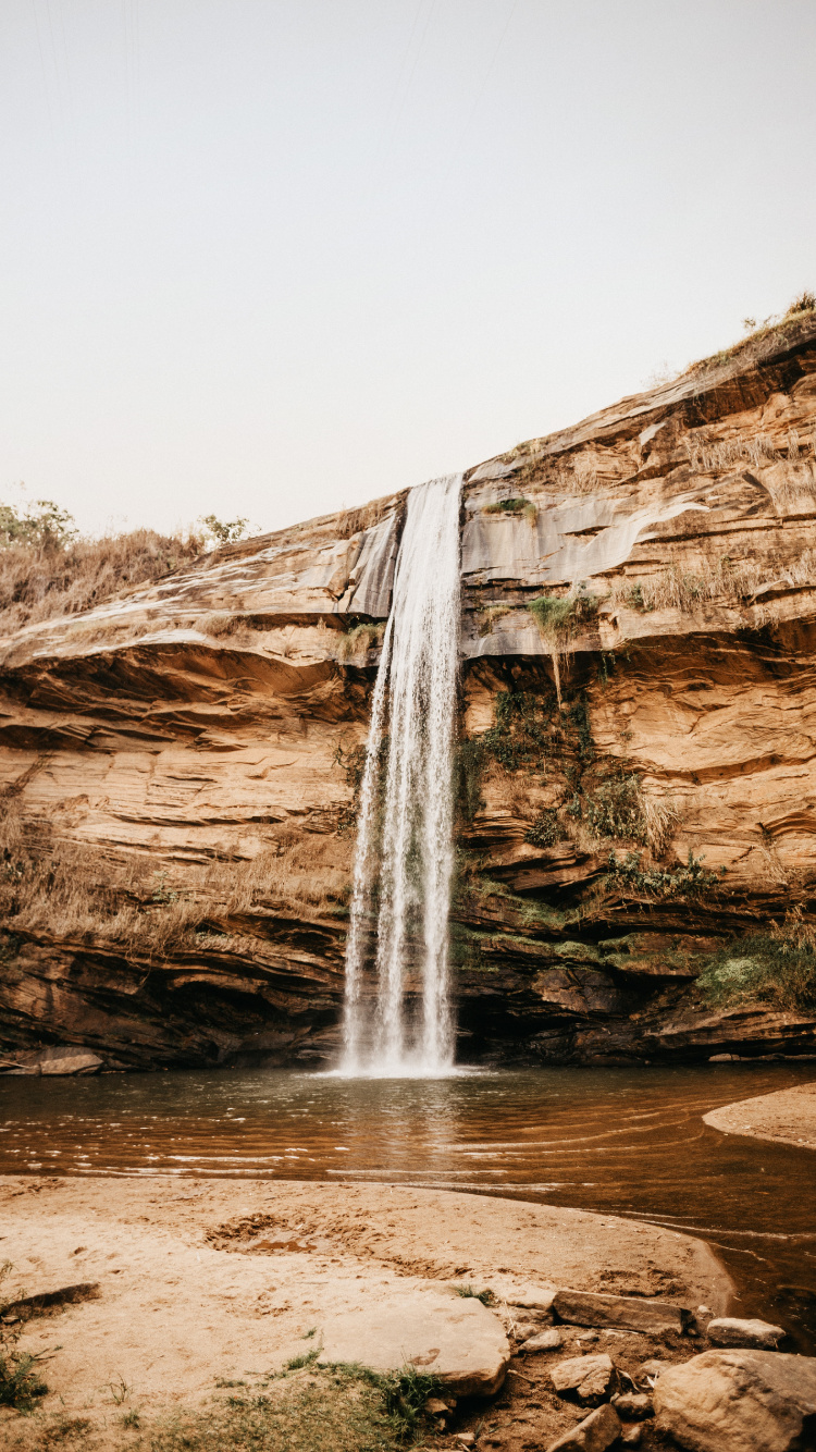 Wasser, Wasserfall, Natur, Wasserressourcen, Naturlandschaft. Wallpaper in 750x1334 Resolution