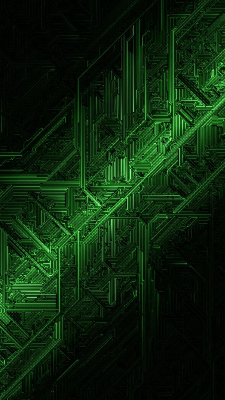 Green Light on Dark Room. Wallpaper in 750x1334 Resolution