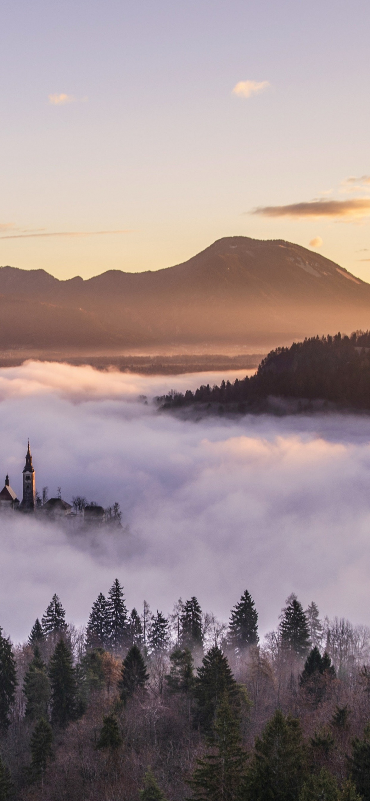 Cloud, Mountain, Atmosphere, Ecoregion, Water. Wallpaper in 1242x2688 Resolution