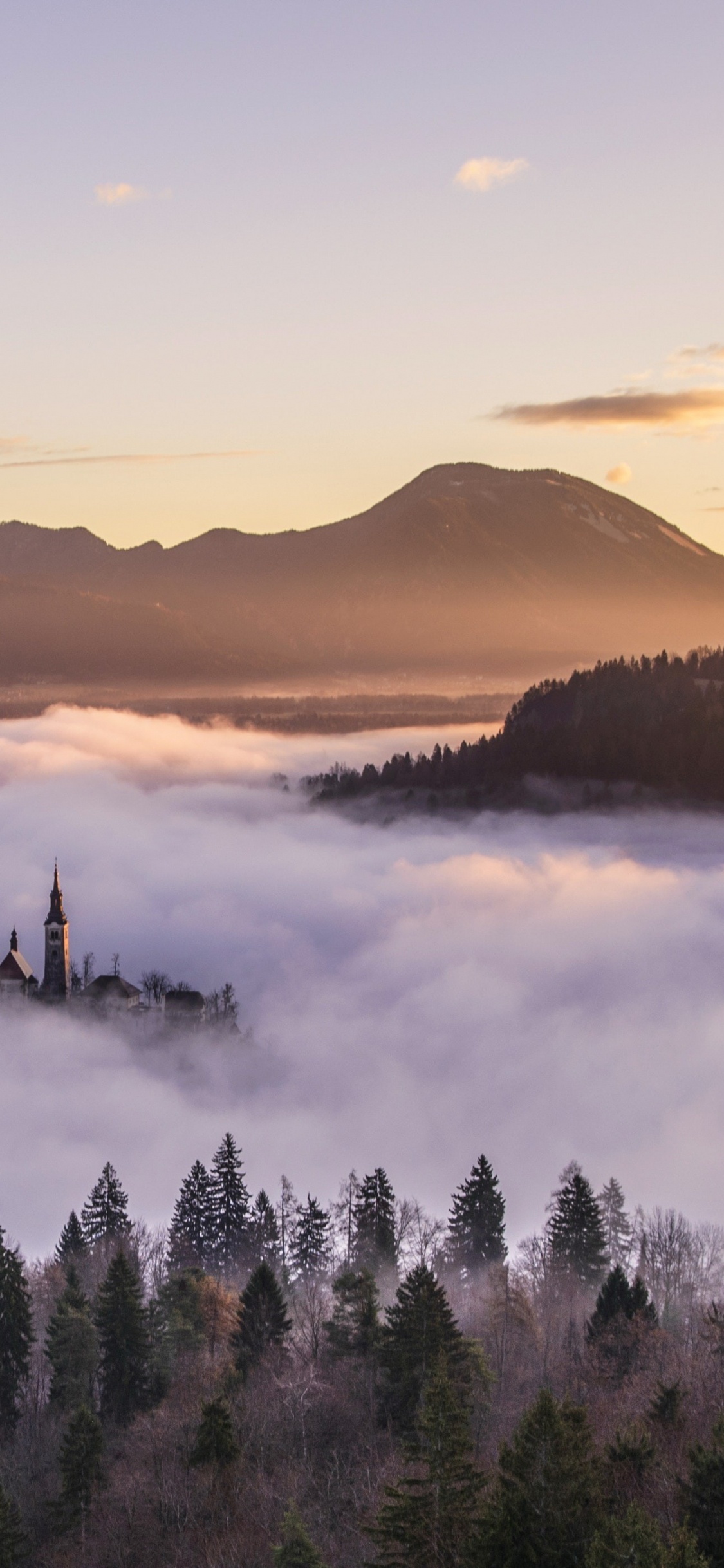 Montaña, Ambiente, Ecorregión, Agua, Afterglow. Wallpaper in 1125x2436 Resolution