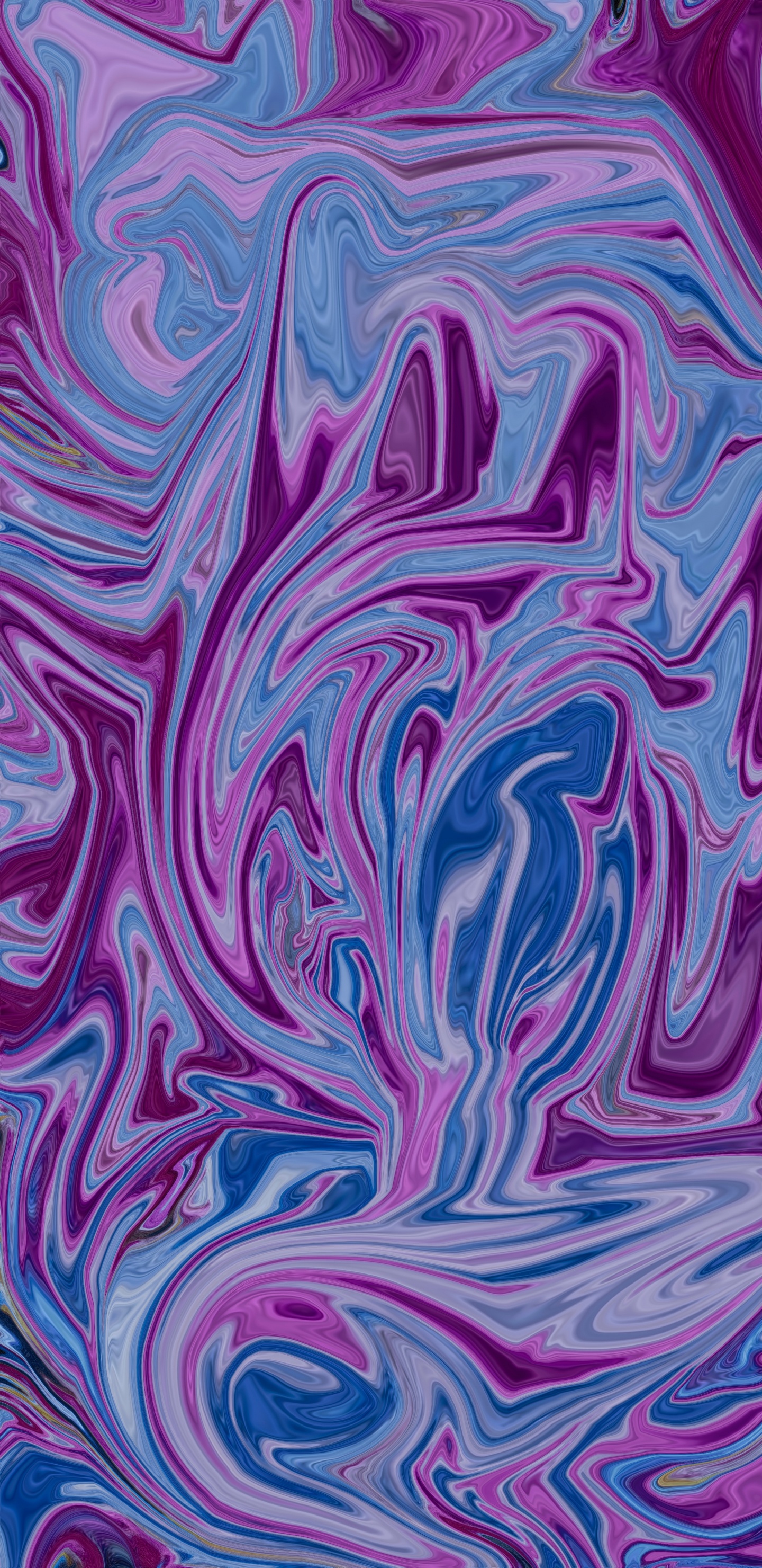 Rosa Und Grüne Abstrakte Malerei. Wallpaper in 1440x2960 Resolution