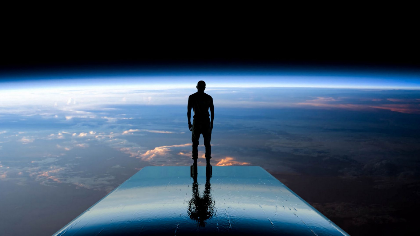 Atmosphäre, Erde, Planet, Raum, Licht. Wallpaper in 1366x768 Resolution