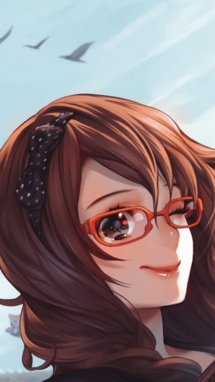 Femme Aux Cheveux Bruns Tenant un Personnage D'anime Smartphone Brun et Noir. Wallpaper in 720x1280 Resolution