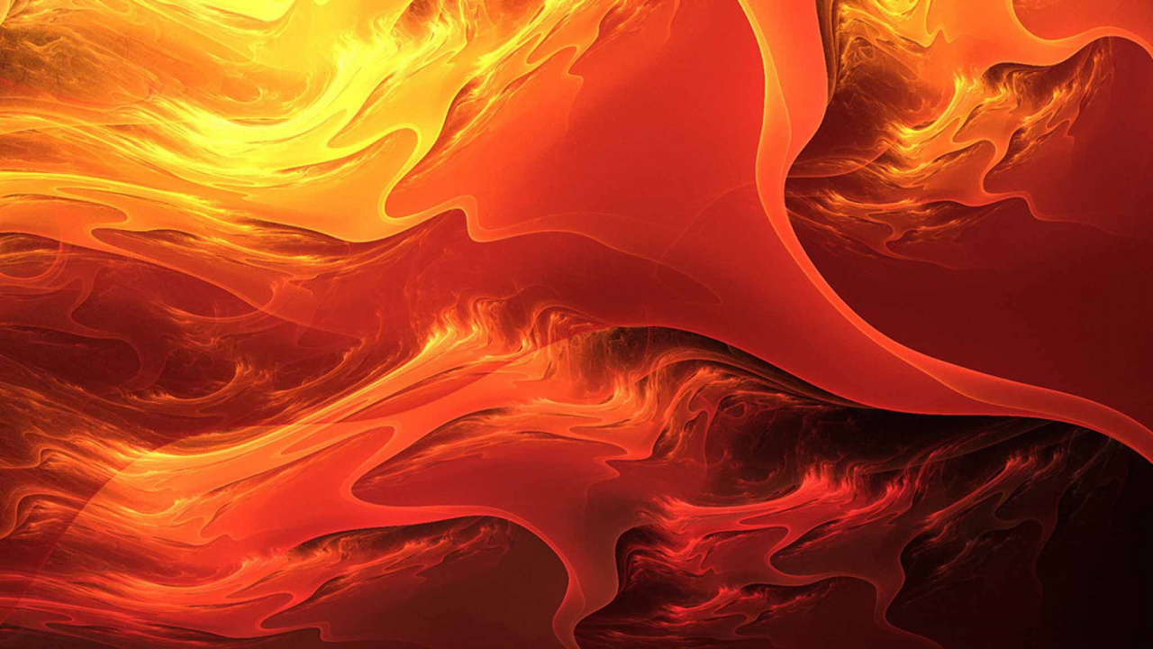 Peinture Abstraite Rouge et Jaune. Wallpaper in 1280x720 Resolution