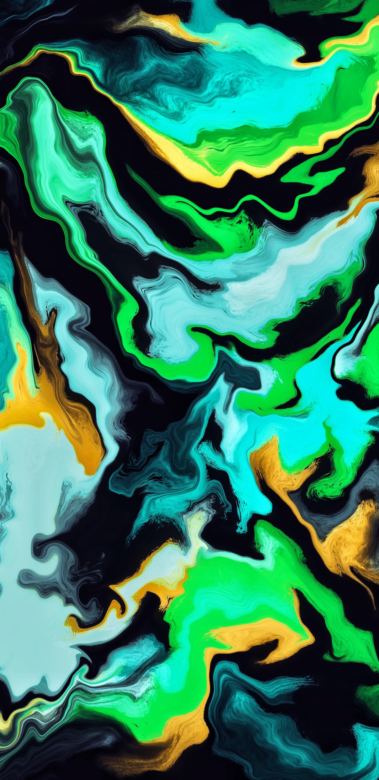 Arte Moderno, Verde, Pintura de Arte, la Vegetación, Cuerpo de Agua. Wallpaper in 1440x2960 Resolution