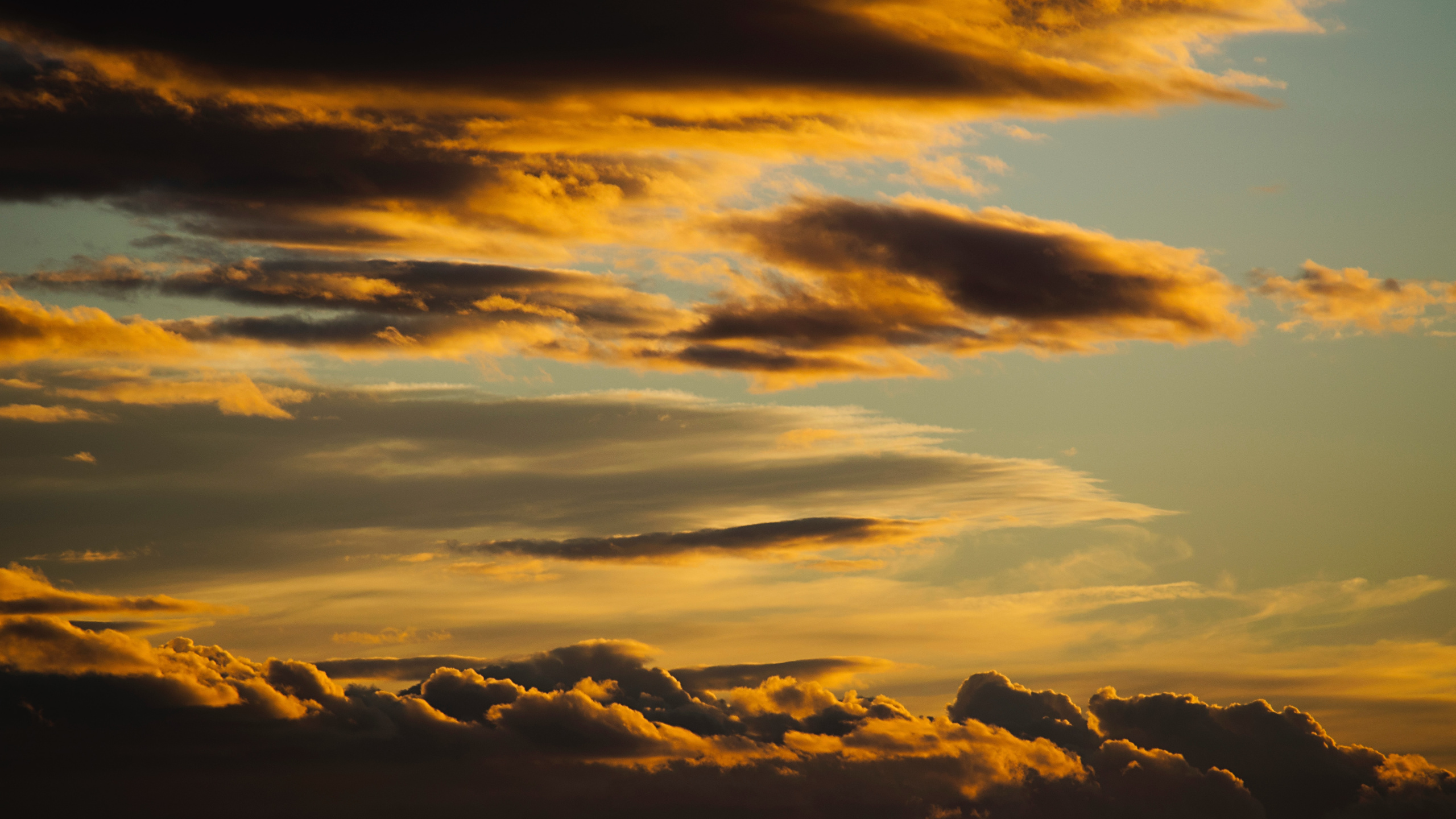Afterglow, la Journée, Atmosphère, Soir, Cumulus. Wallpaper in 2560x1440 Resolution