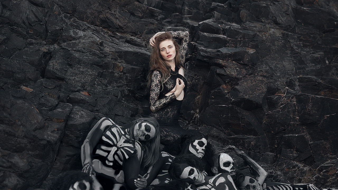 Portrait, Art, Girl, Factory, Rob Woodcox The Skeleton Queen. Wallpaper in 1280x720 Resolution