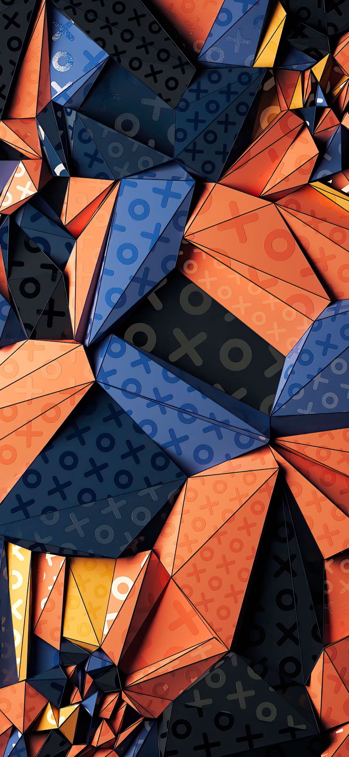 Triangle, Graphisme, la Pureté de la Couleur, Azure, Textile. Wallpaper in 1125x2436 Resolution