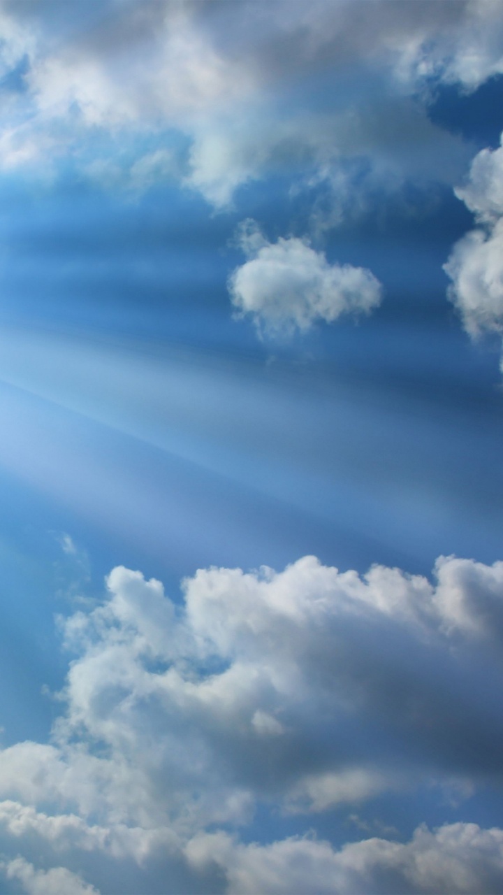 White Clouds and Blue Sky During Daytime. Wallpaper in 720x1280 Resolution