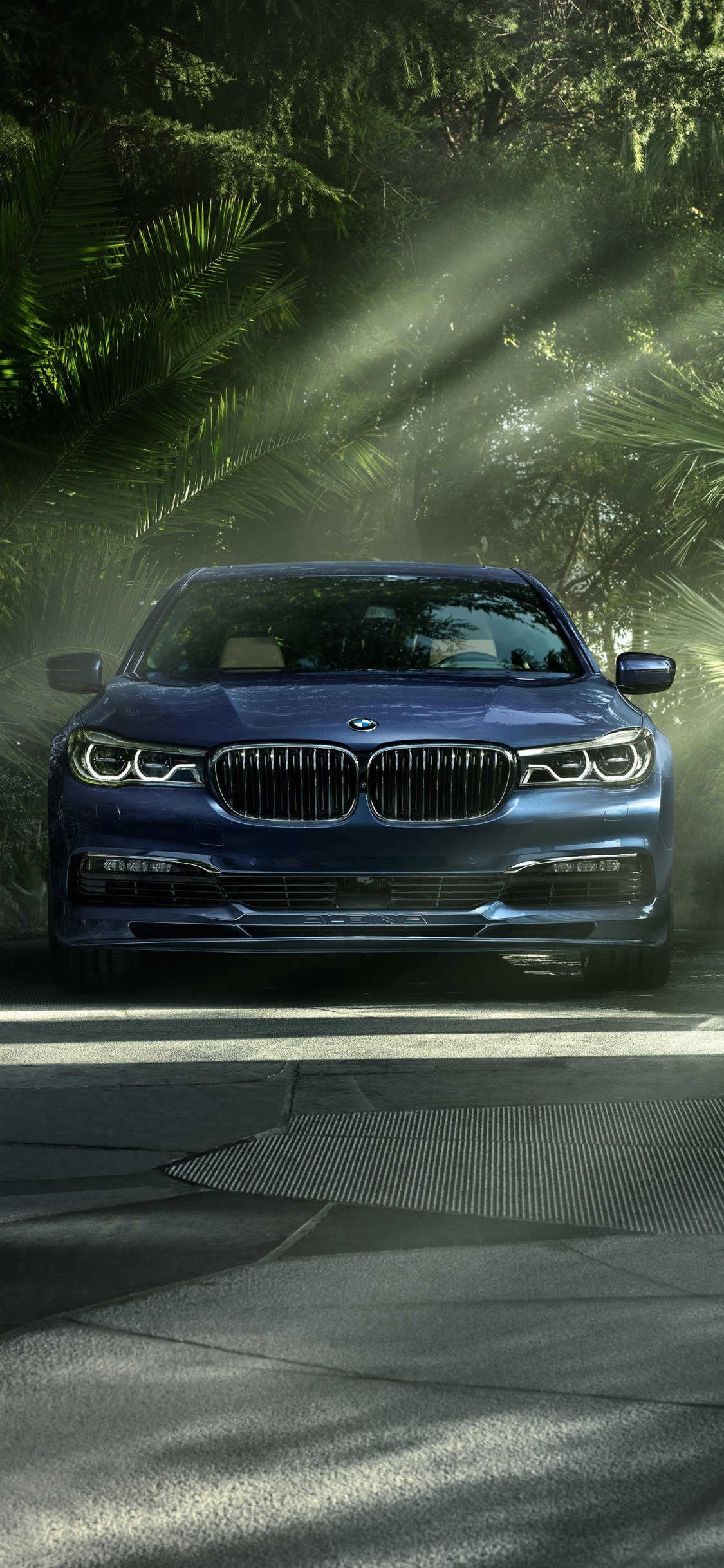 Bmw m 3 Bleu Sur Route. Wallpaper in 1125x2436 Resolution