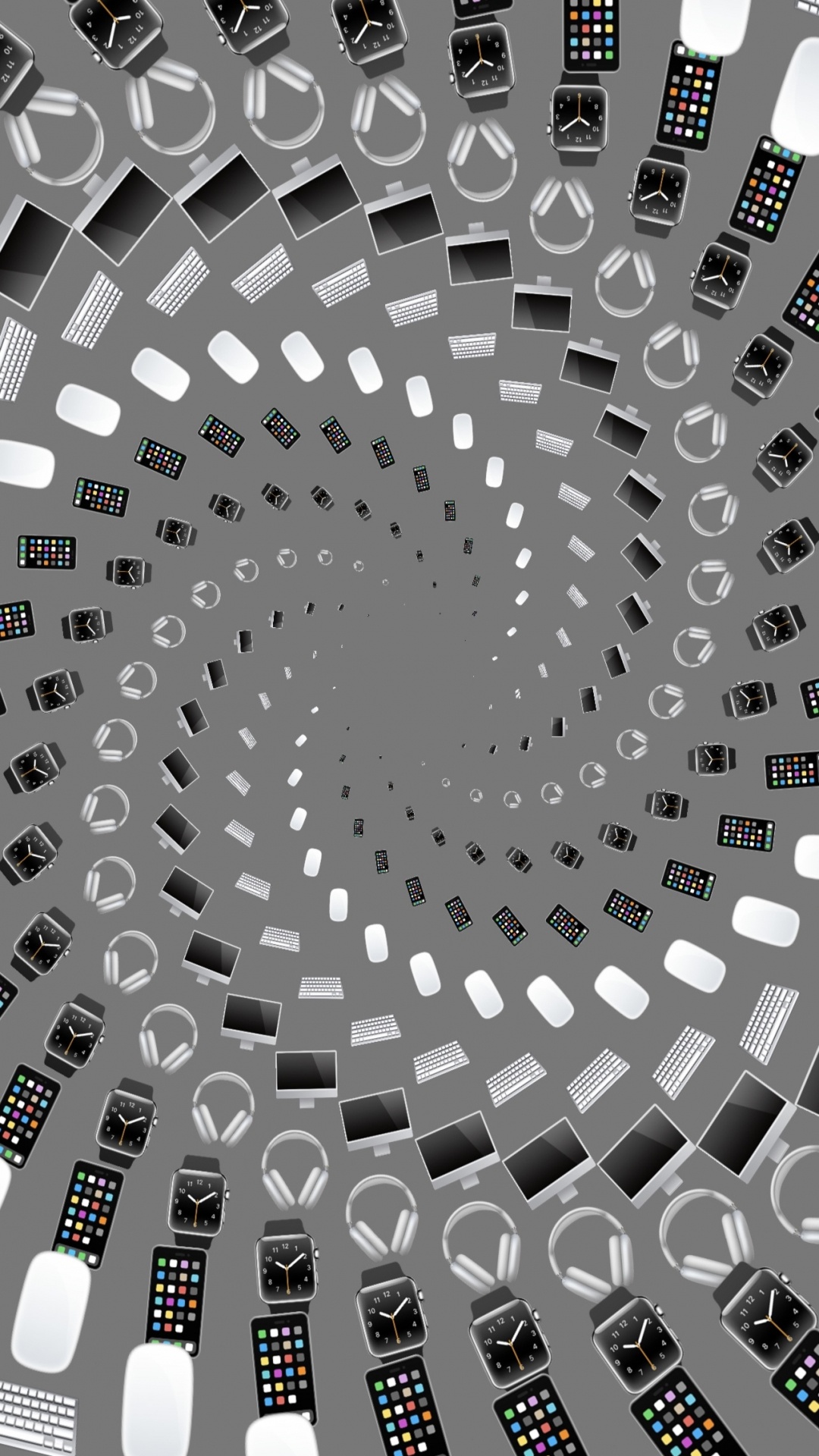 Patrón, Arte, Material Propiedad, Monocromo, Circulo. Wallpaper in 1080x1920 Resolution