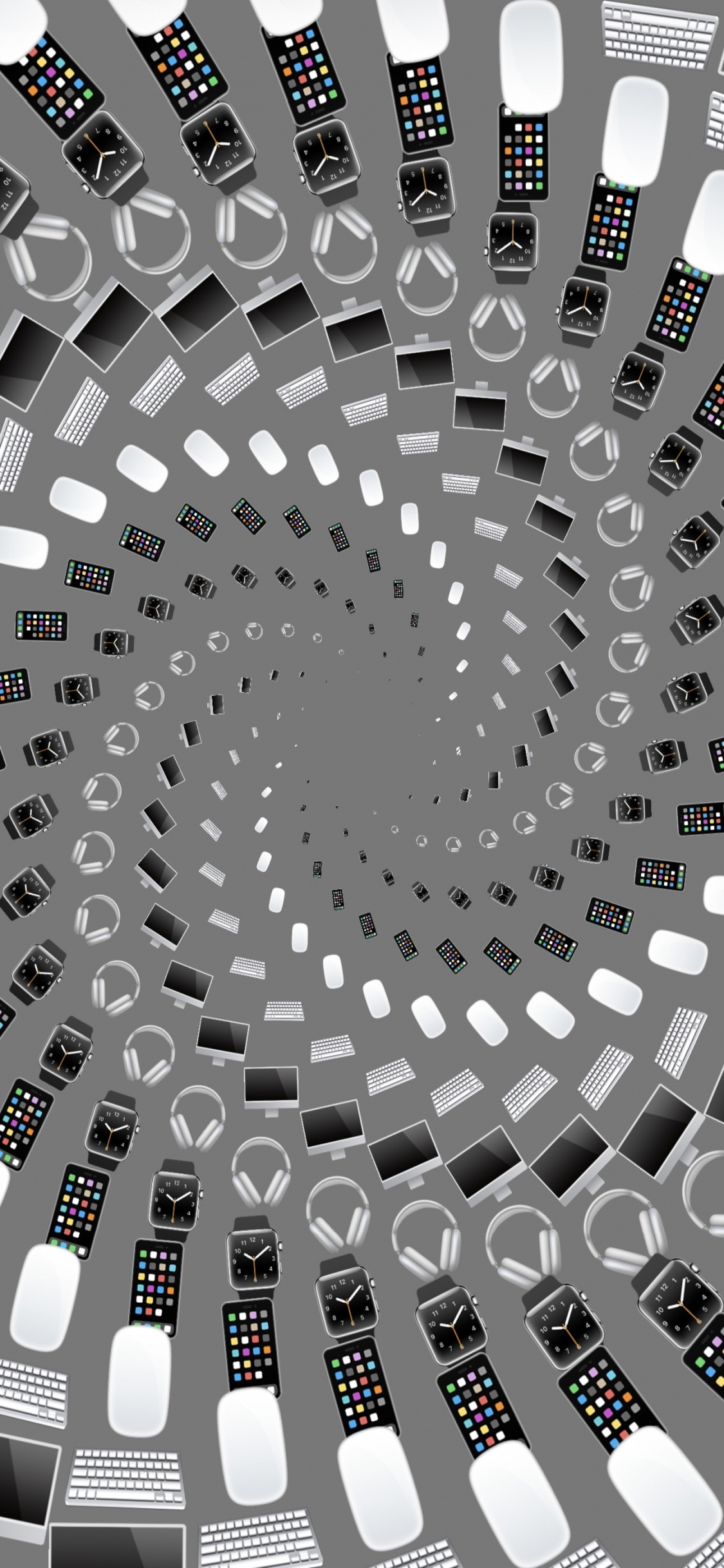 Patrón, Arte, Material Propiedad, Monocromo, Circulo. Wallpaper in 1125x2436 Resolution