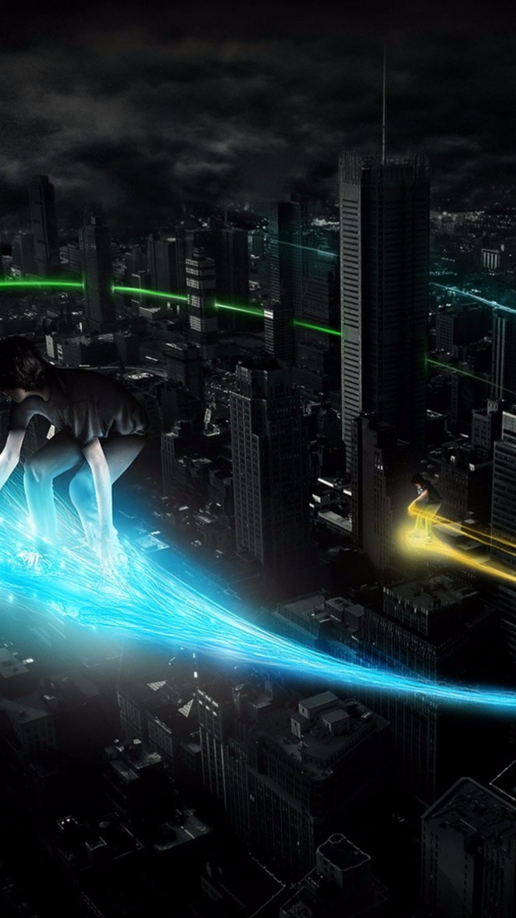 光, 图形设计, 空间, 午夜, 手持设备 壁纸 750x1334 允许