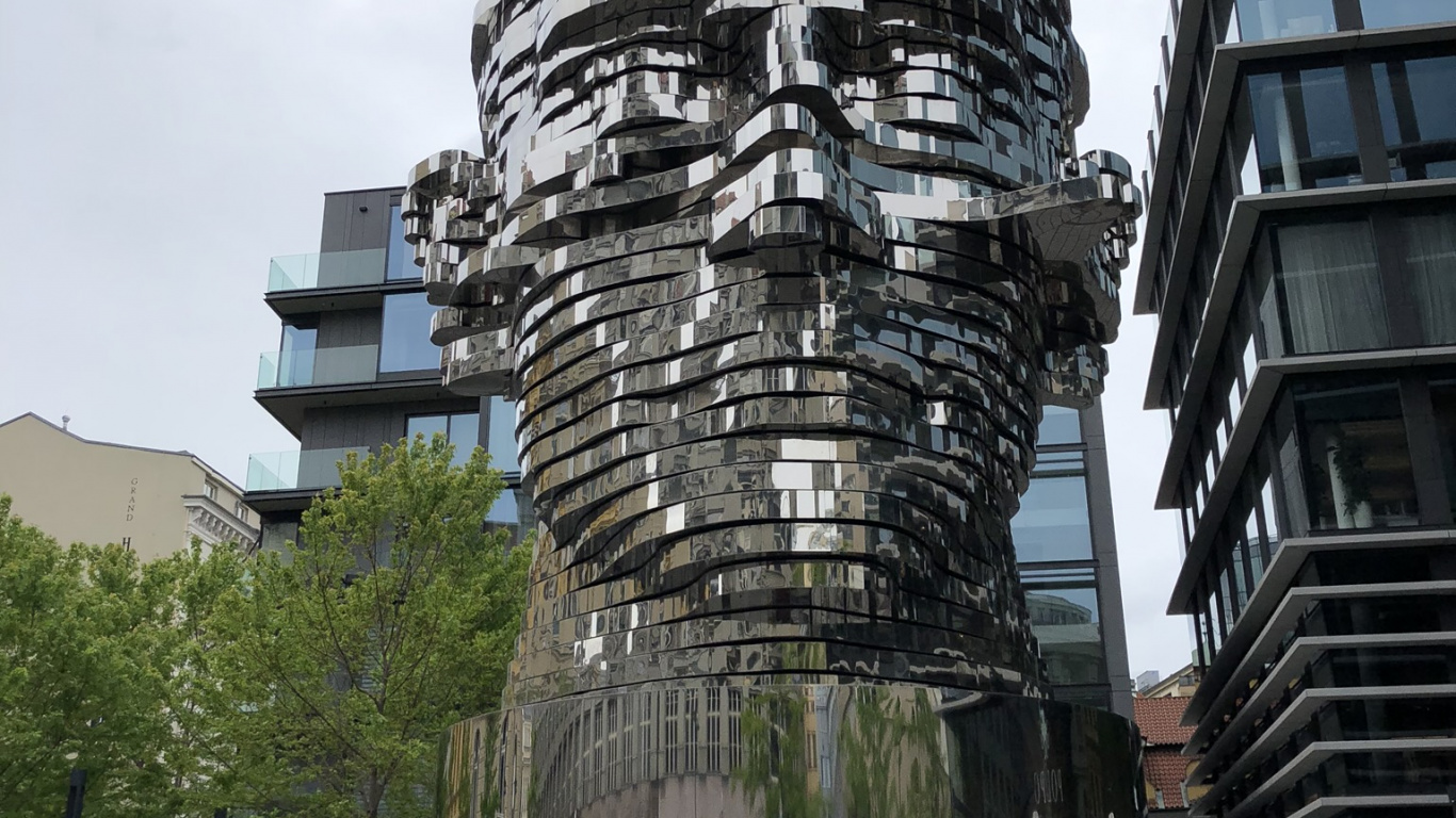 Prague, Cz, Landmark, Urban Design, Sculpture. Wallpaper in 1366x768 Resolution