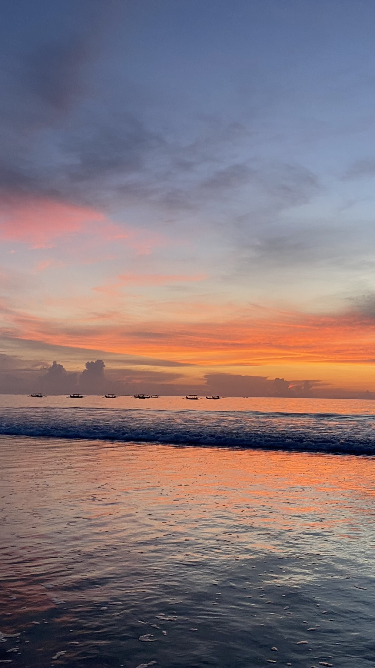 Horizon, Water, Fluid, Liquid, Cloud. Wallpaper in 750x1334 Resolution