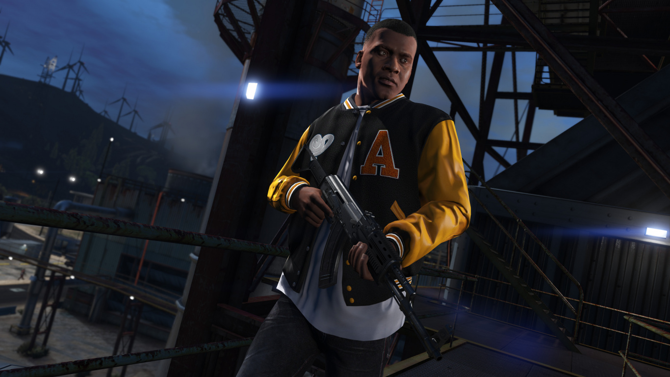 Grand Theft Auto v, Rockstar North, Rockstar Games, Musician, Performance. Wallpaper in 1366x768 Resolution