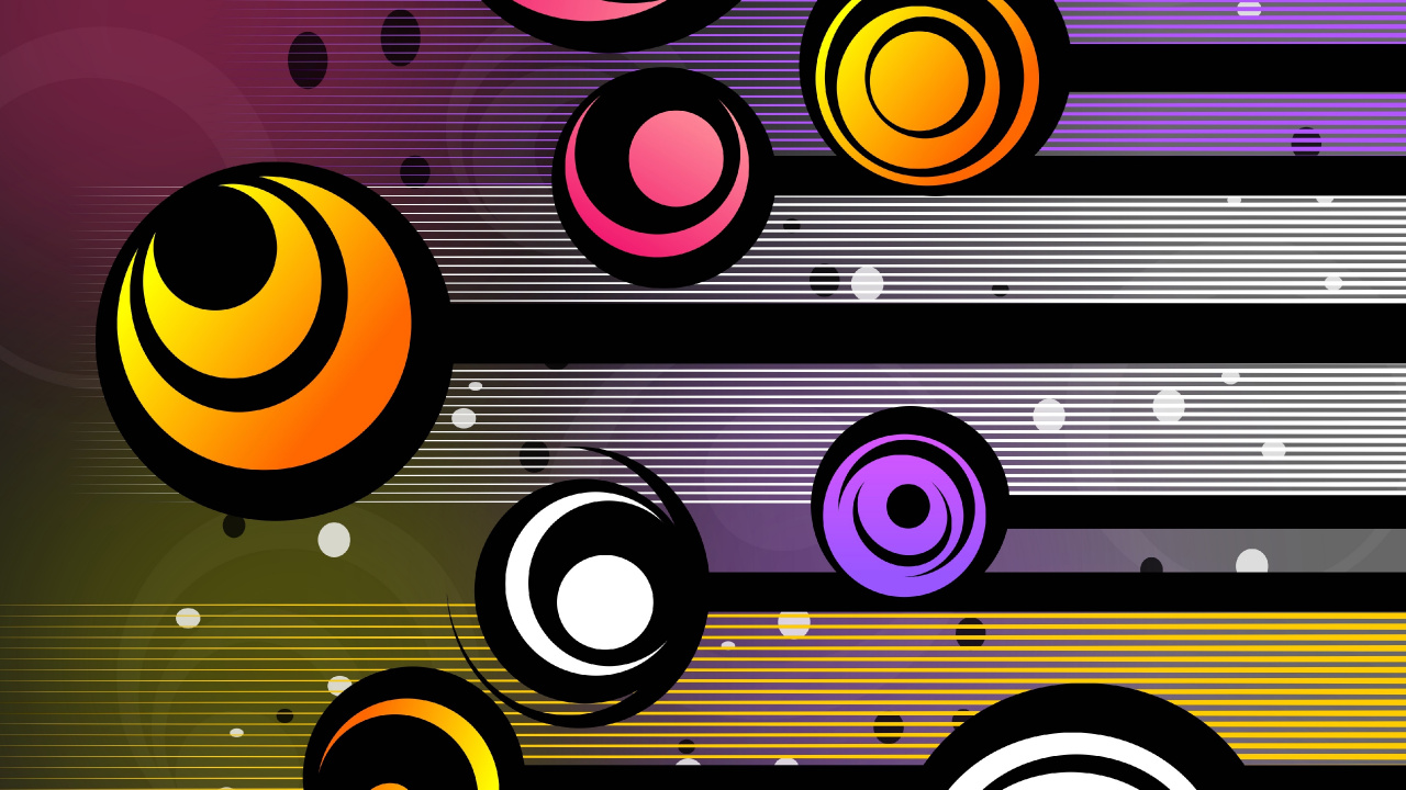 Lila Grüne Und Schwarze Abstrakte Malerei. Wallpaper in 1280x720 Resolution