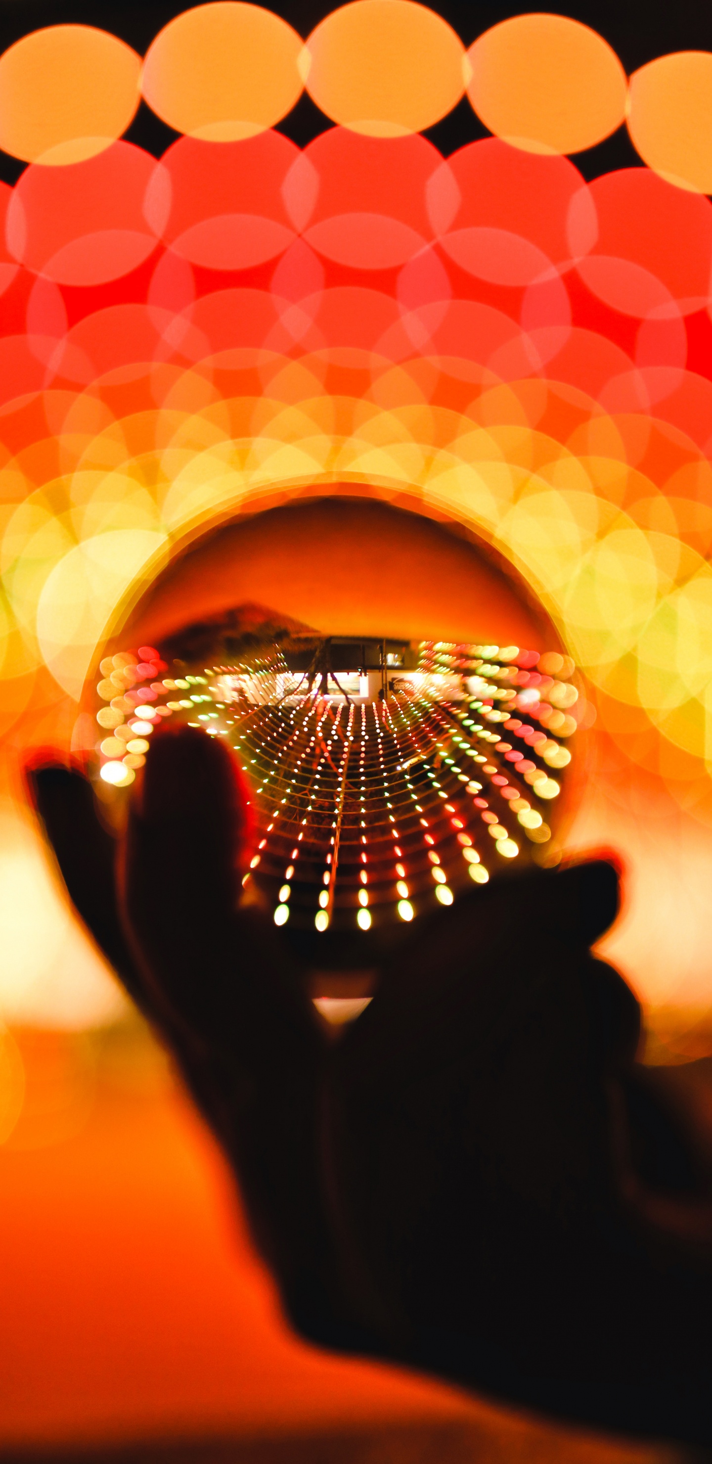 Person, Die Eine Klare Glaskugel Hält. Wallpaper in 1440x2960 Resolution