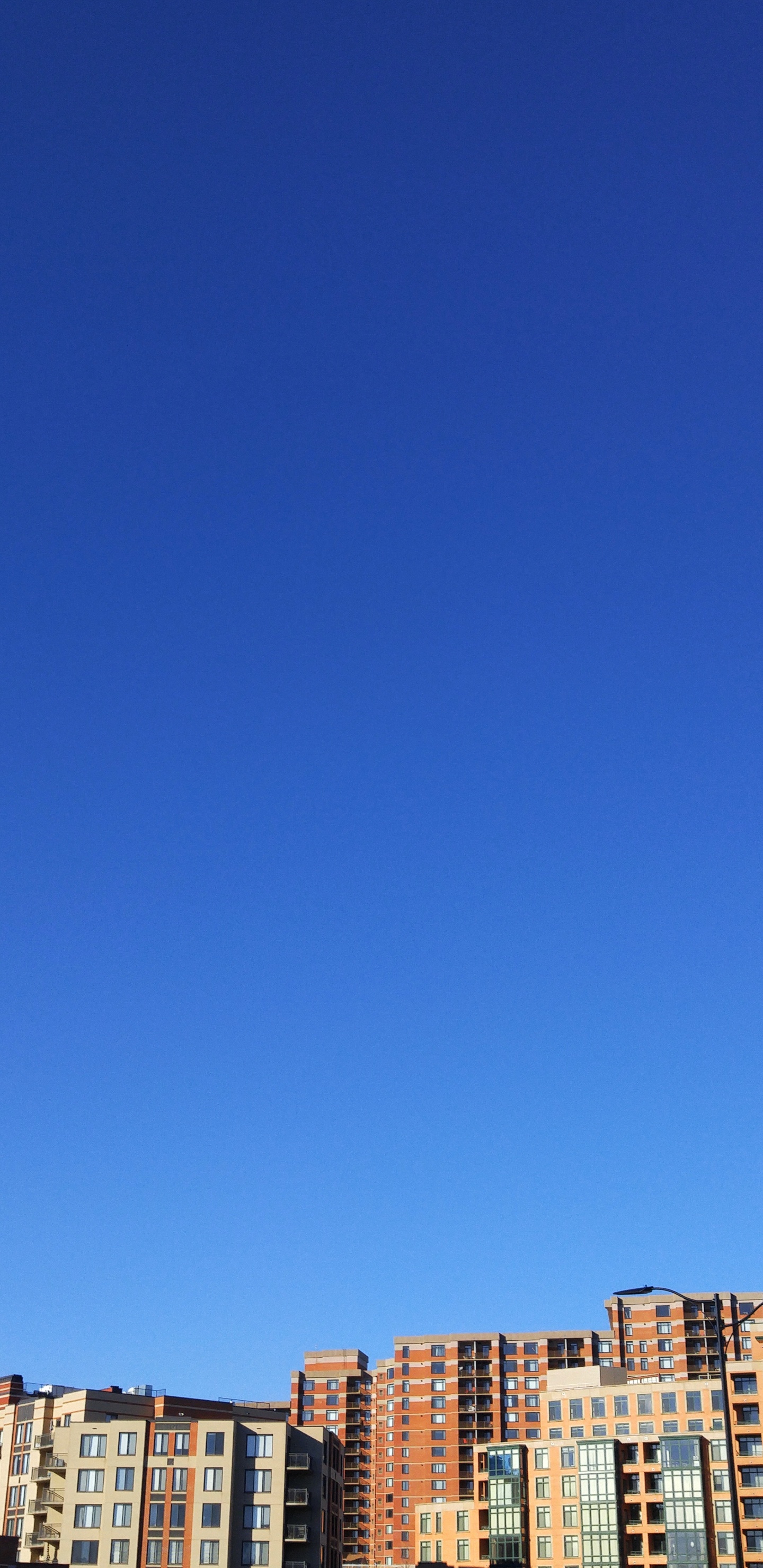 City Blue Sky, City, Cityscape, Blue, Rectangle. Wallpaper in 1440x2960 Resolution