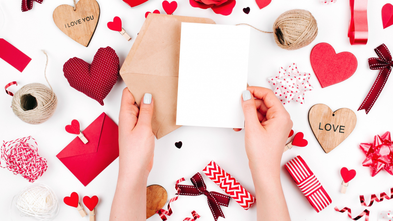 Valentines Day, Heart, Love, Romance, Christmas Decoration. Wallpaper in 1280x720 Resolution