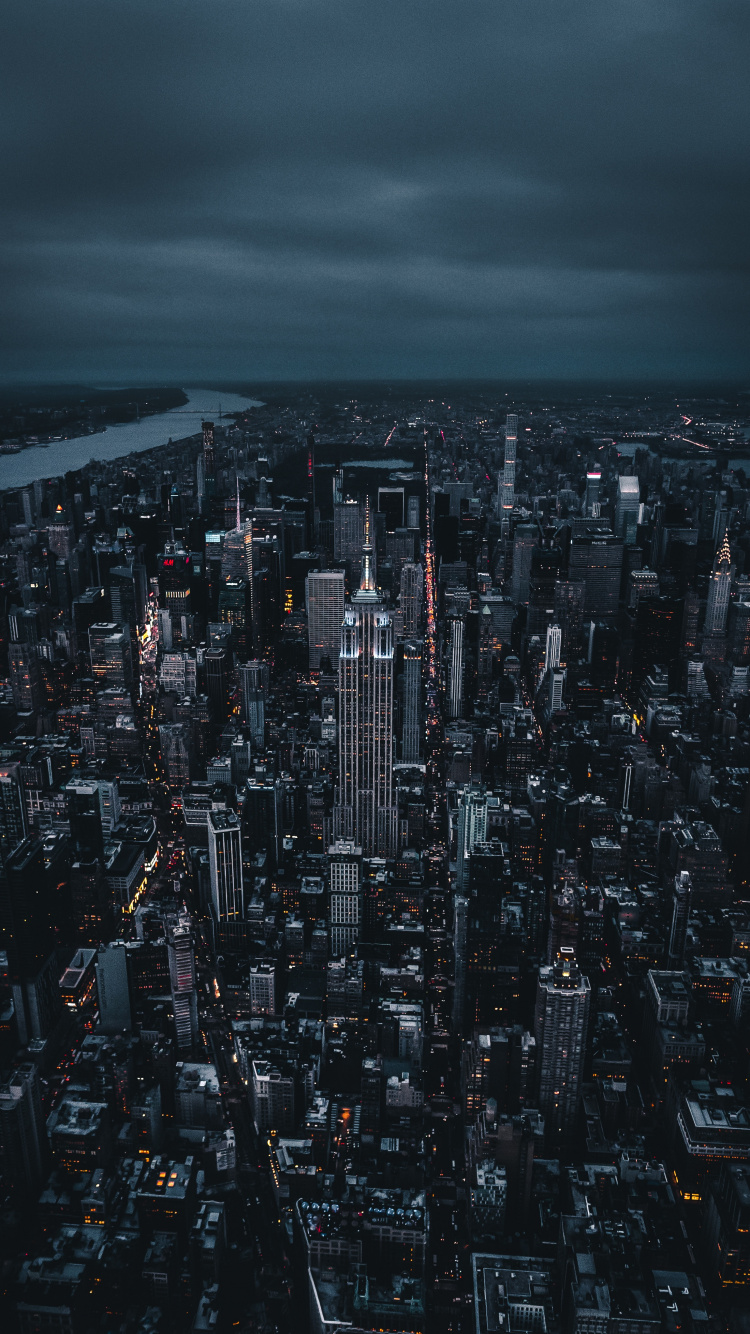 New York, Empire State Building, Gebäude, Atmosphäre, Wolkenkratzer. Wallpaper in 750x1334 Resolution