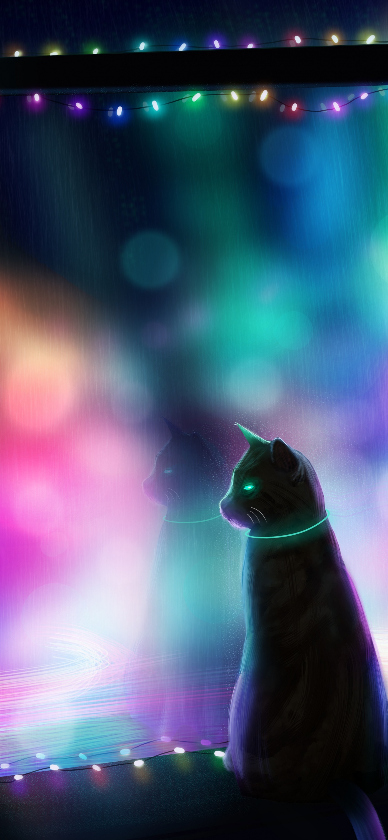 Weiße Katze Auf Braunem Holzrahmen. Wallpaper in 1242x2688 Resolution