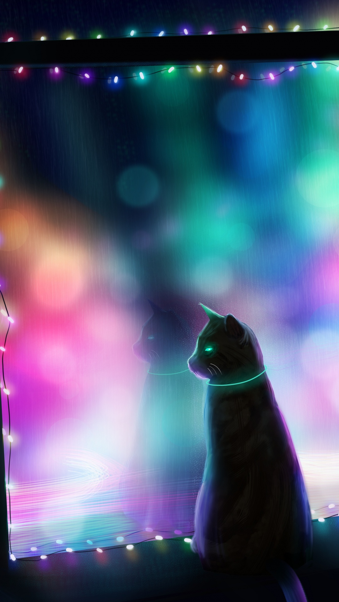 艺术, 光, 视觉效果的灯光, 品红色, 猫科 壁纸 1080x1920 允许