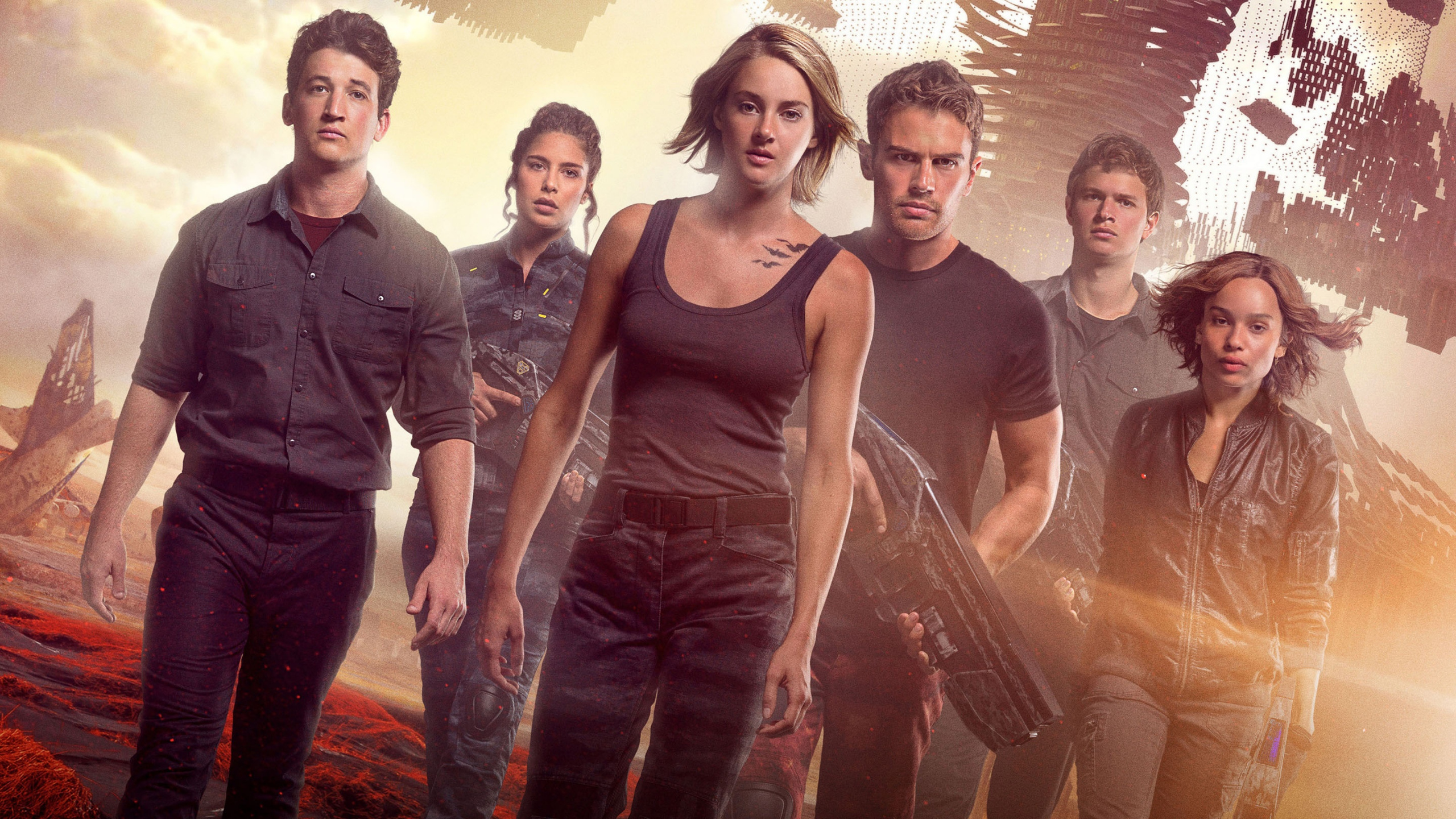 3 Hombres y 2 Mujeres de Pie en la Alfombra Roja. Wallpaper in 2560x1440 Resolution