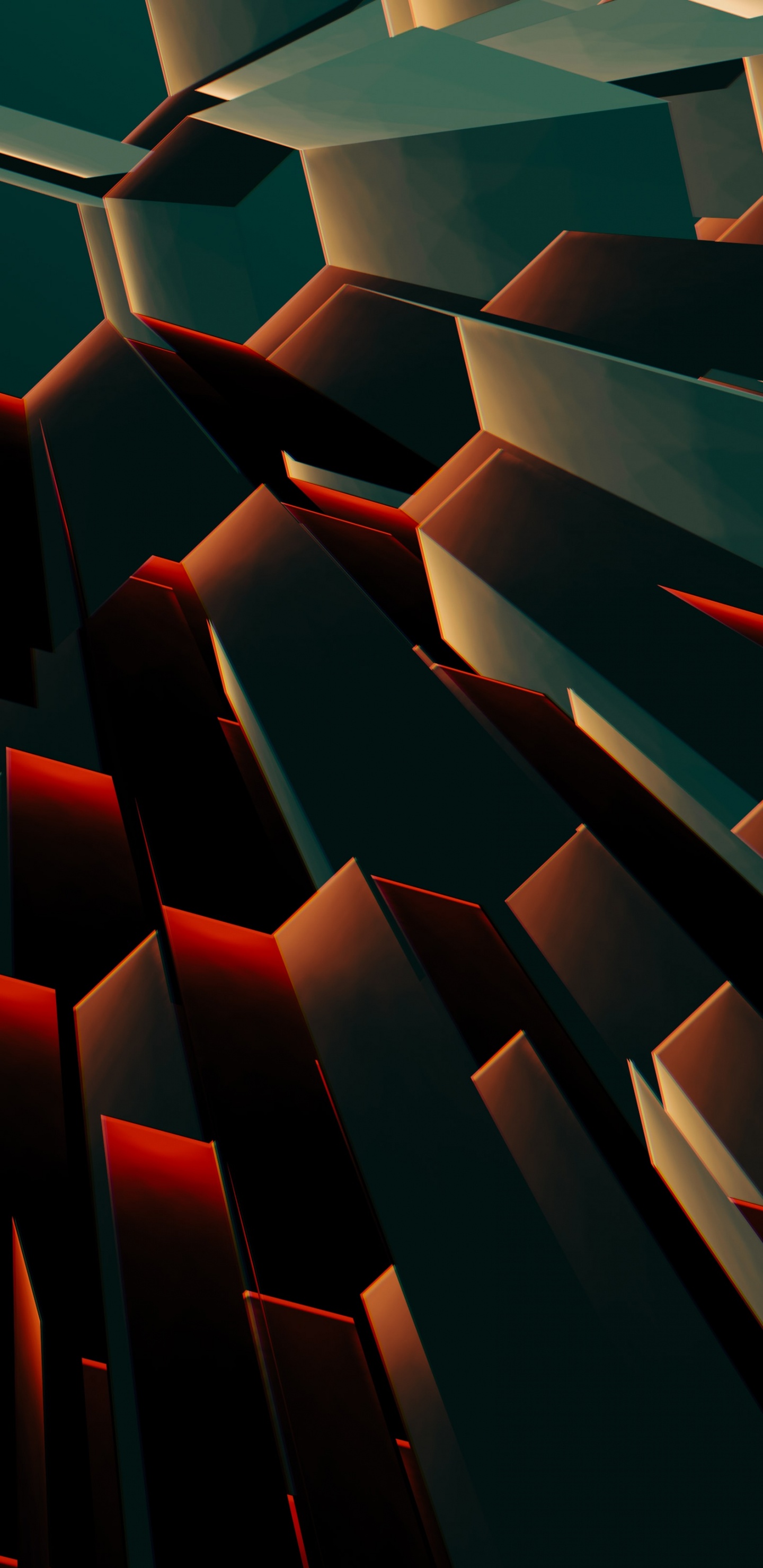 Light, Hexagon, Design, Graphics, Orange. Wallpaper in 1440x2960 Resolution