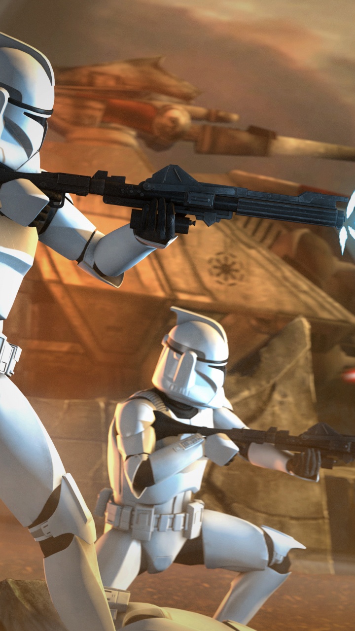 Weißer Und Schwarzer Roboter Mit Gewehr. Wallpaper in 720x1280 Resolution