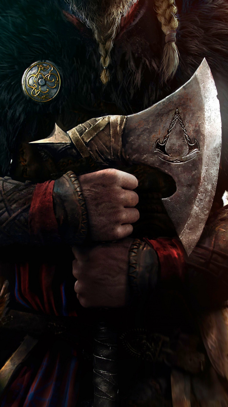 Assassins Creed Valhalla, Eivor Varinsdottir, Ärmel, Geste, Finger. Wallpaper in 750x1334 Resolution