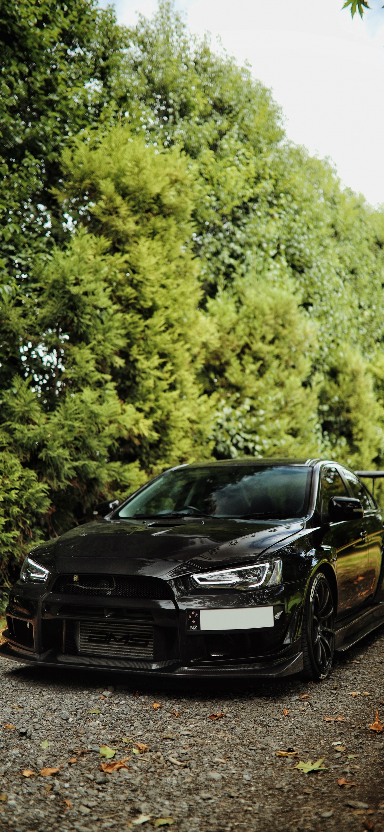 Chevrolet Camaro Negro en la Carretera Durante el Día. Wallpaper in 1242x2688 Resolution