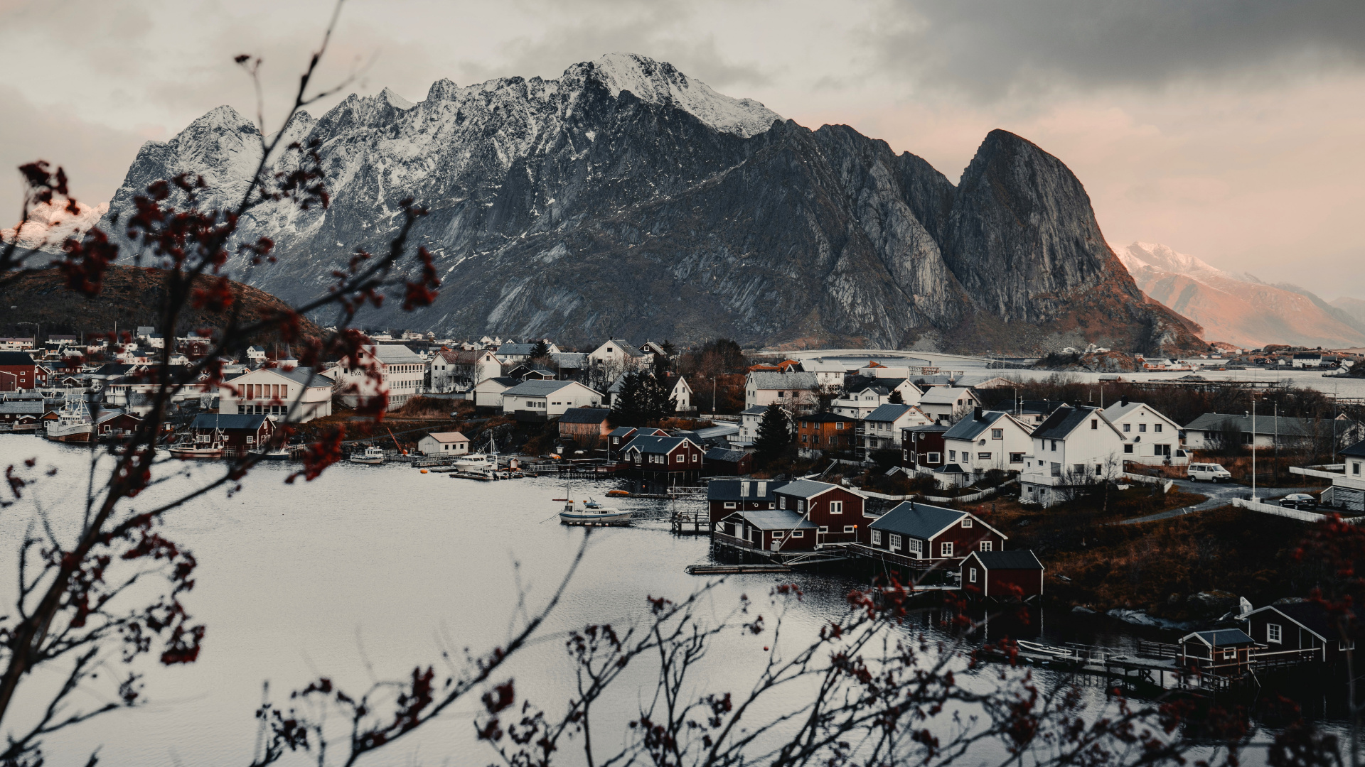 Mountainous Landforms, Mountain, Mountain Range, Reflection, Snow. Wallpaper in 1920x1080 Resolution