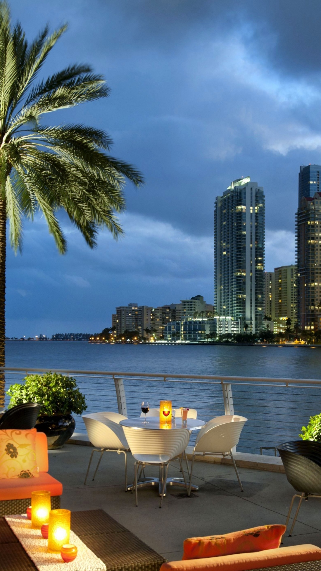 迈阿密, 南部海滩, 酒店, 光, 性质 壁纸 1080x1920 允许