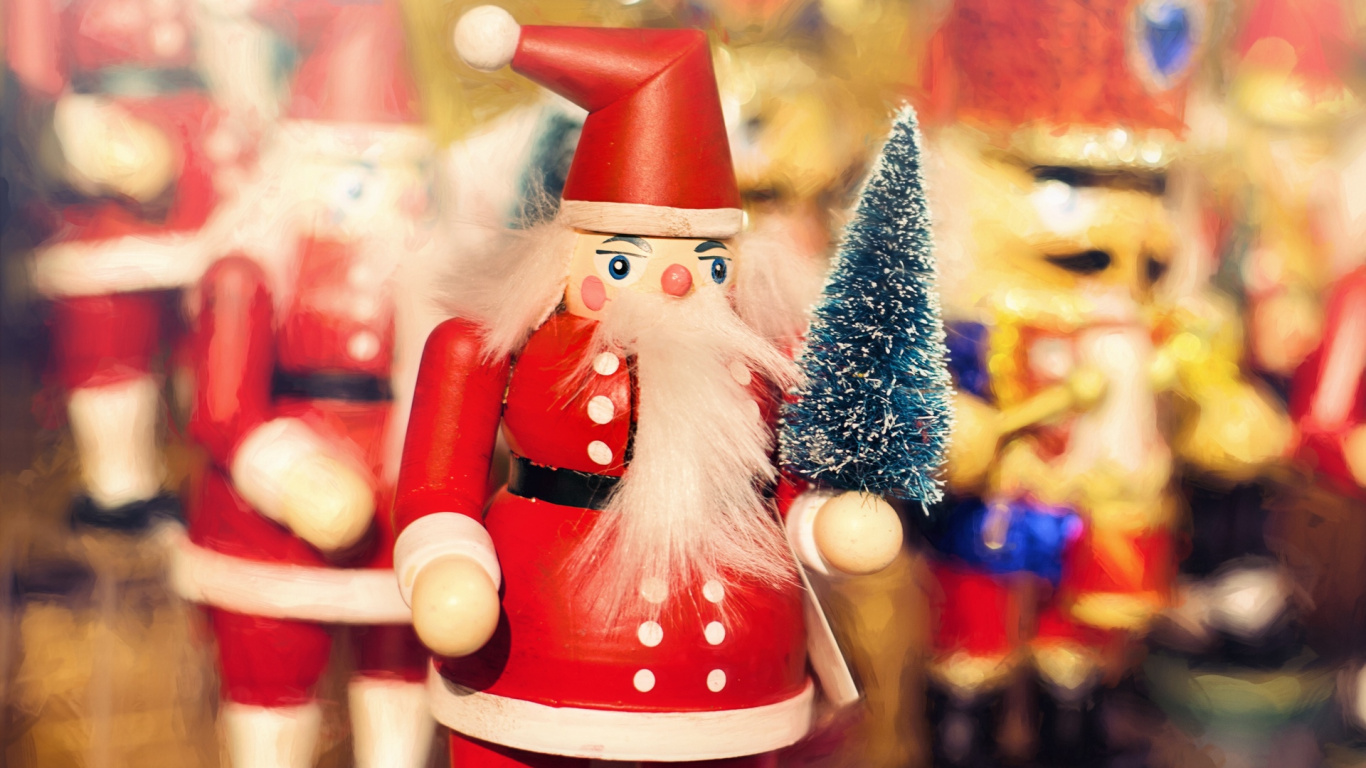 Christmas, Christmas Day, Santa Claus, Christmas Decoration, Holiday. Wallpaper in 1366x768 Resolution