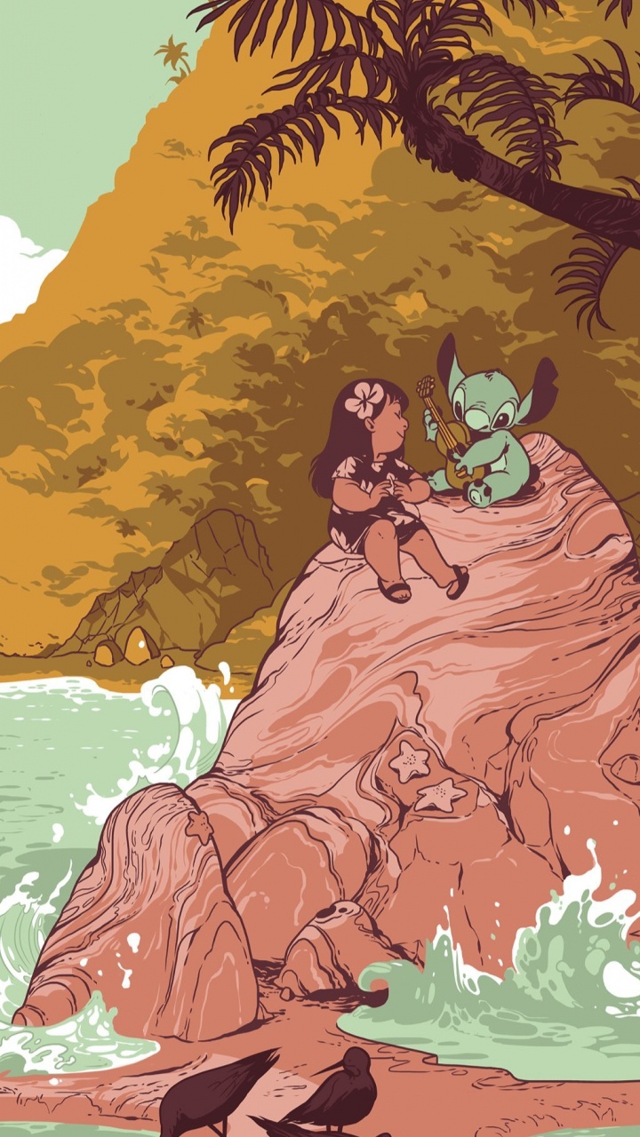 Cartoon, Rosemary Lilo and Stitch, Lilo Stitch Trouble in Paradise, Poster, Disney Movies. Wallpaper in 720x1280 Resolution