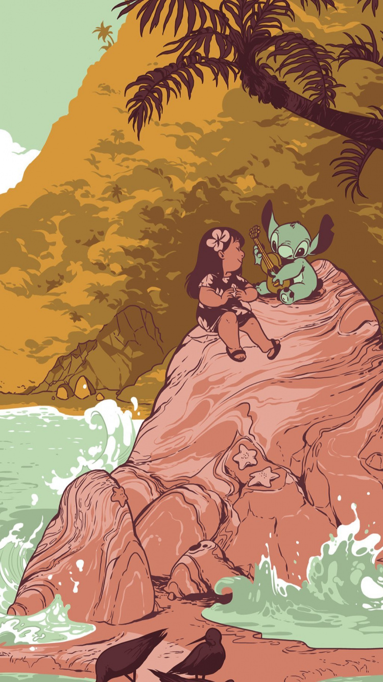 Cartoon, Rosemary Lilo and Stitch, Lilo Stitch Trouble in Paradise, Poster, Disney Movies. Wallpaper in 750x1334 Resolution