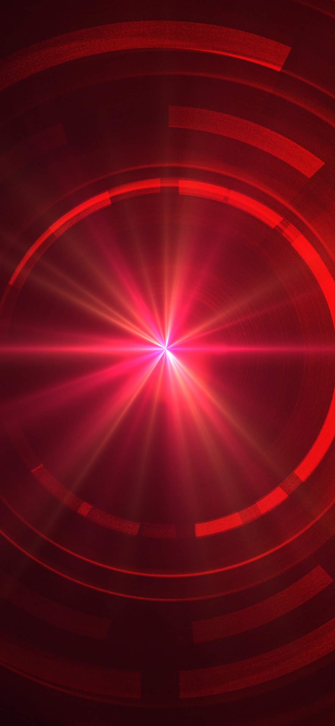 Red and Black Round Illustration. Wallpaper in 1125x2436 Resolution