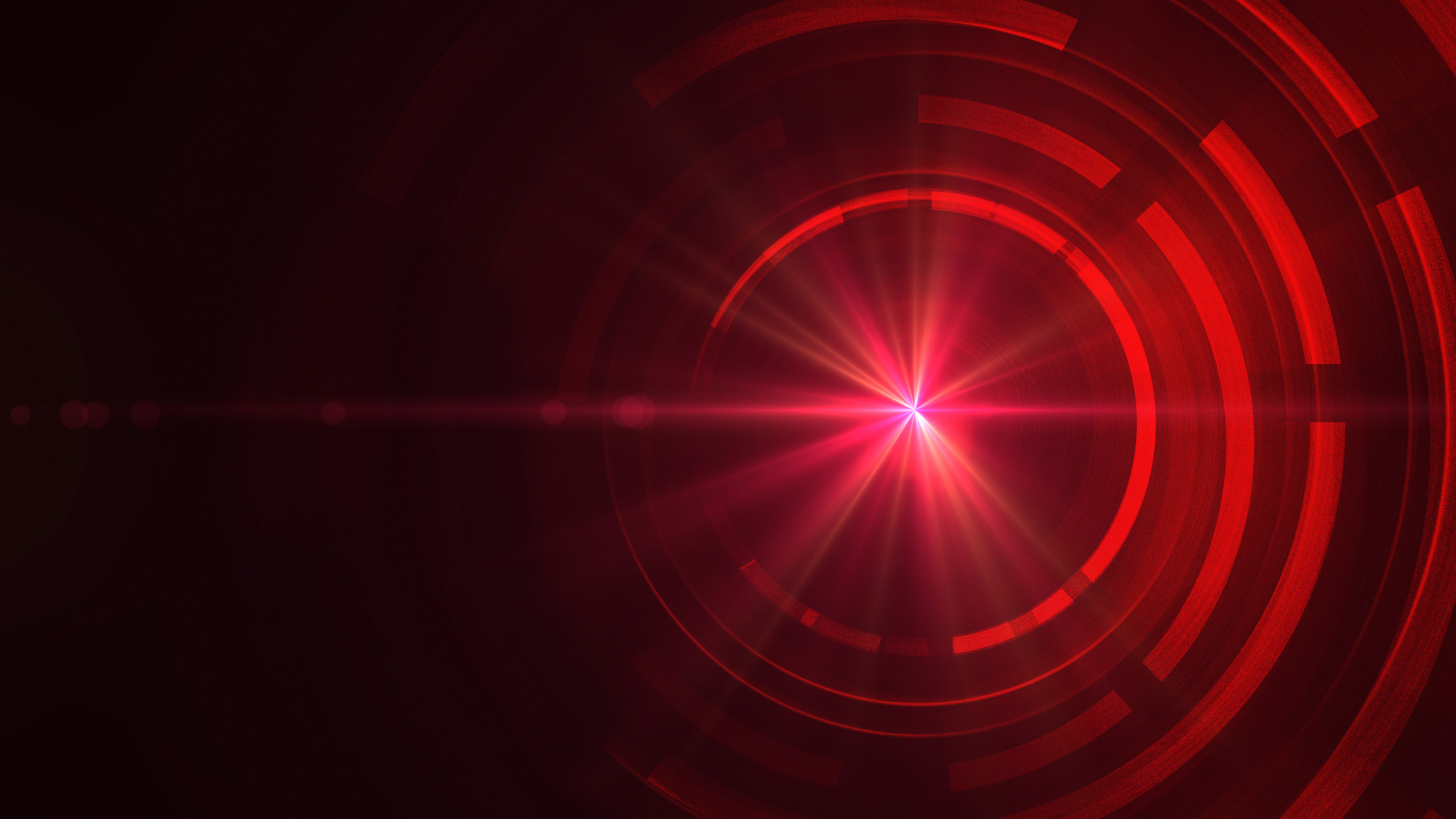 Red and Black Round Illustration. Wallpaper in 2560x1440 Resolution