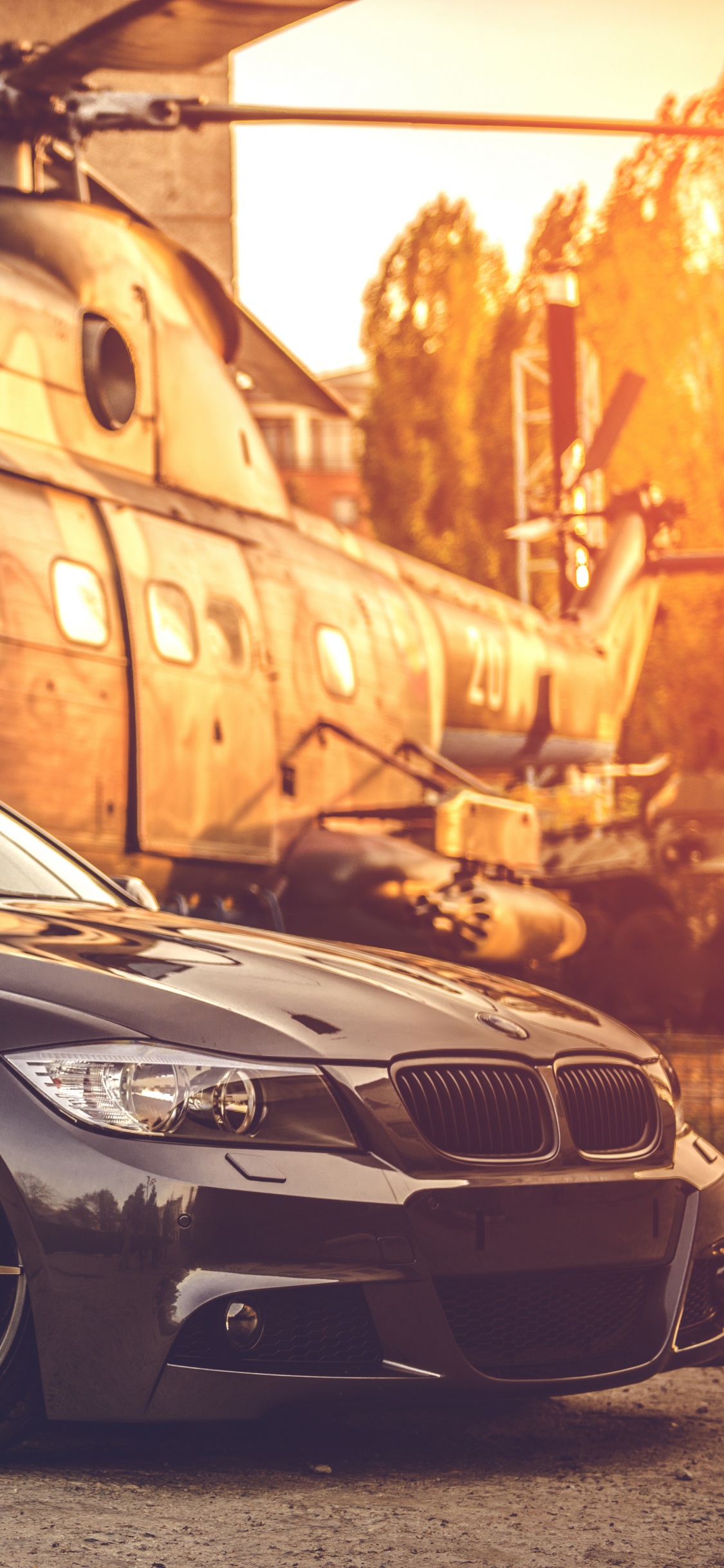 Black Bmw m 3 Parked on Street. Wallpaper in 1125x2436 Resolution