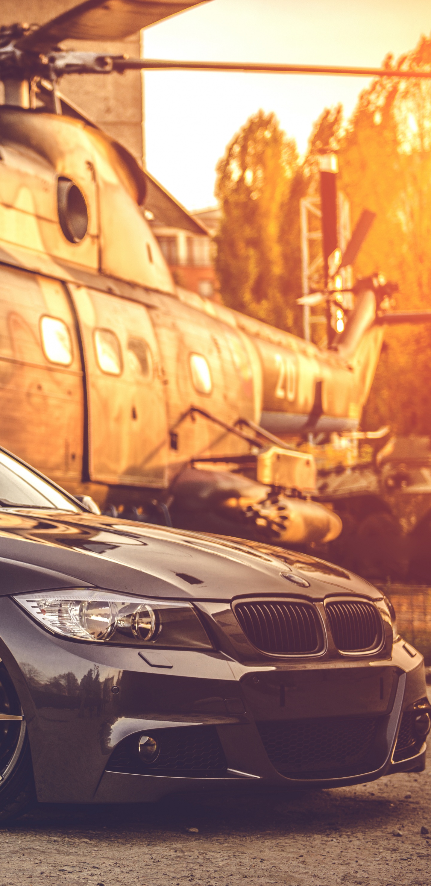 Black Bmw m 3 Parked on Street. Wallpaper in 1440x2960 Resolution