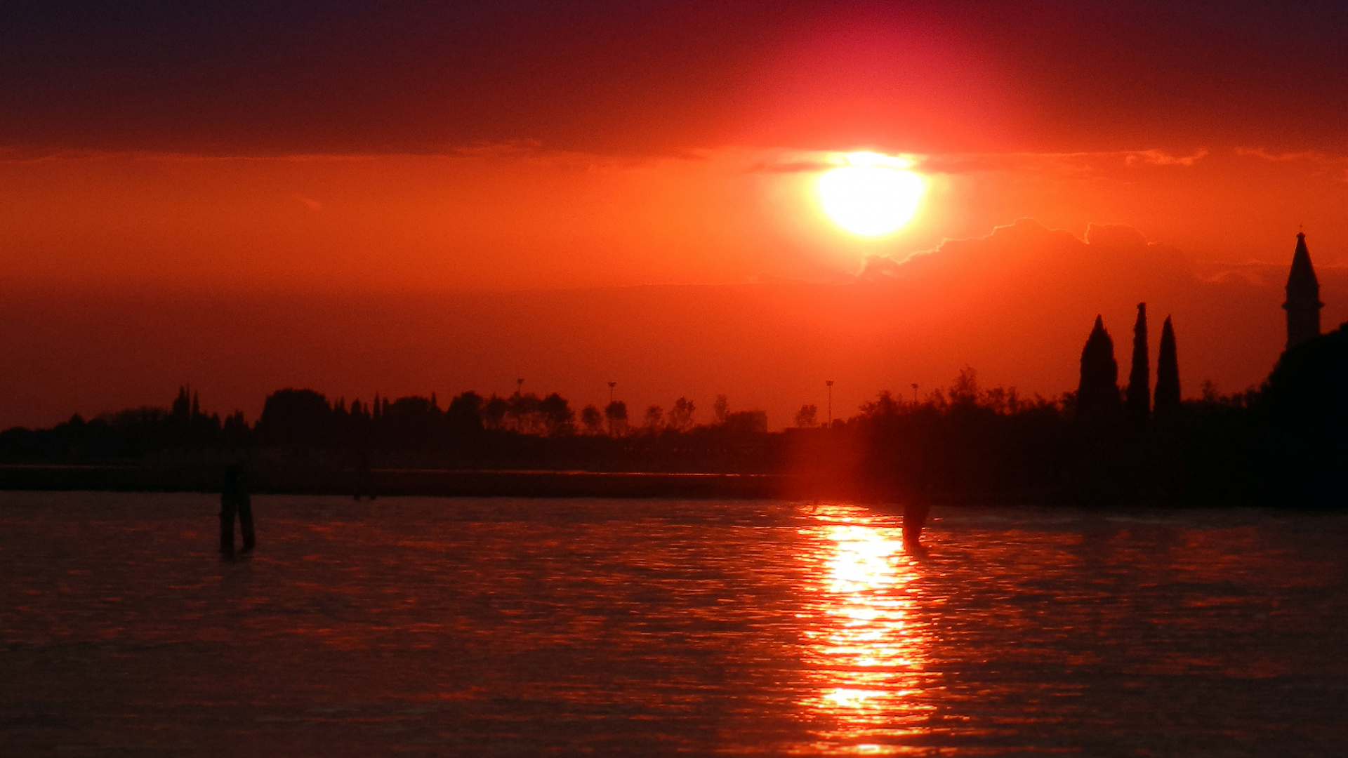 Afterglow, Wasser, Atmosphäre, Wasserressourcen, Bernstein. Wallpaper in 1920x1080 Resolution